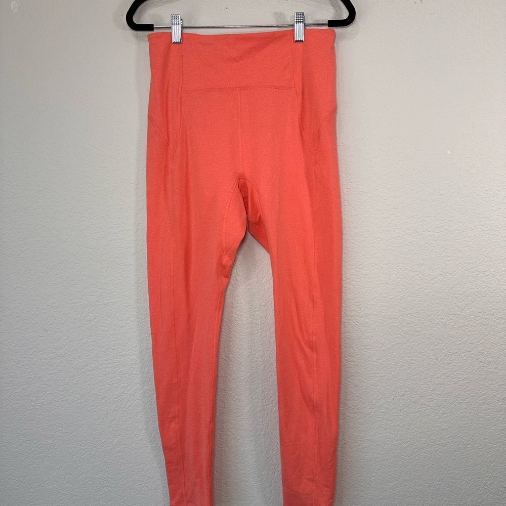 Free People Movement High Rise Leggings Coral Orange Heathered Womens Size M